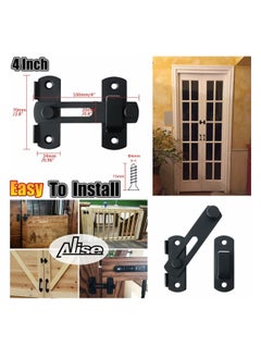 Y&D 3 PCS Door Lock, Stainless Steel Gate Latches Flip Latch Safety Bolt MK001 Matte Black Finish  - Image 5