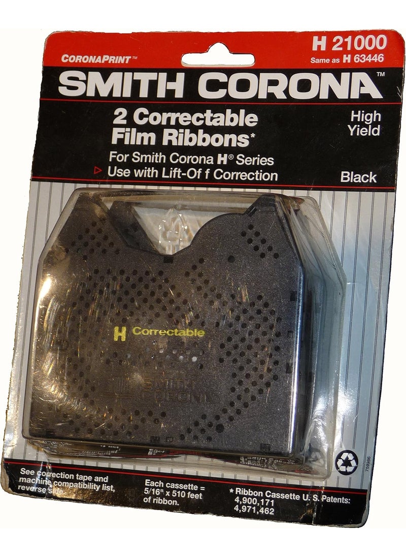 Pelikan Smith Corona H Series Correctable Film Cartridge Ribbon 2 Pack  - Image 1
