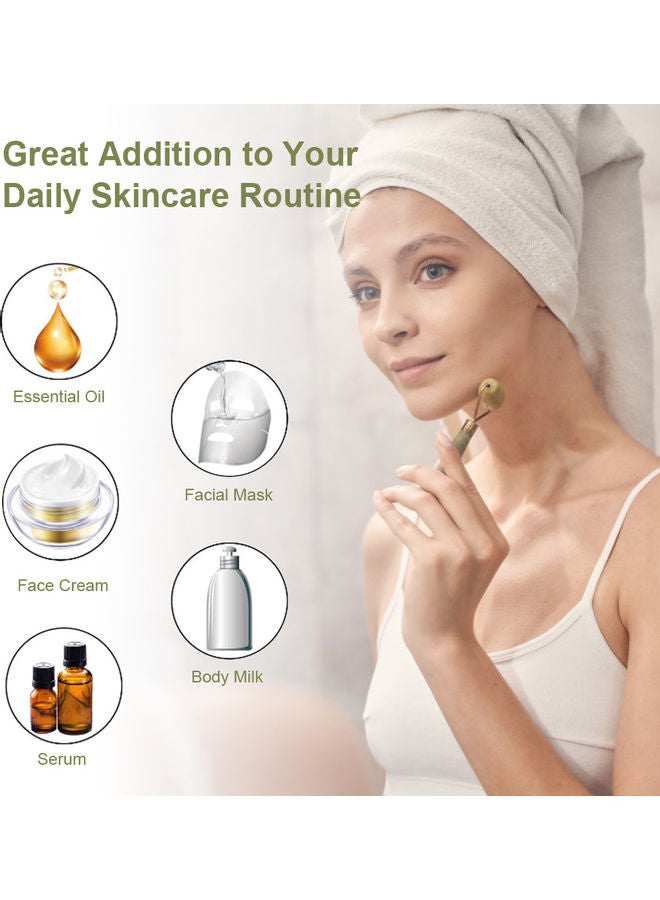 Loquat Jade Roller Guasha Skin Scraper Facial Massager Set - Image 3