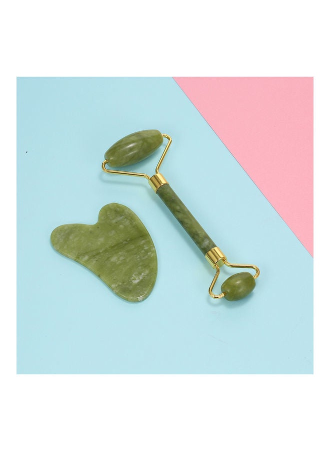 Loquat Jade Roller Guasha Skin Scraper Facial Massager Set - Image 2