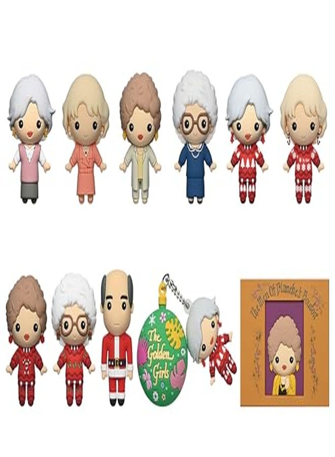 مونوغرام سلسلة الفتيات الذهبيات 7 - مشبك حقيبة قابل للتجميع 5 بوصات - حقيبة مفاجآت (شخصية واحدة عشوائية) - سلسلة مفاتيح/إكسسوار حقيبة ظهر لشخصية من المسلسل التلفزيوني | منتج مرخص رسميًا - Image 3