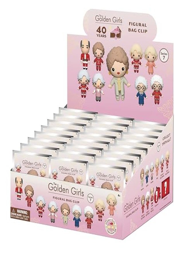 مونوغرام سلسلة الفتيات الذهبيات 7 - مشبك حقيبة قابل للتجميع 5 بوصات - حقيبة مفاجآت (شخصية واحدة عشوائية) - سلسلة مفاتيح/إكسسوار حقيبة ظهر لشخصية من المسلسل التلفزيوني | منتج مرخص رسميًا - Image 2