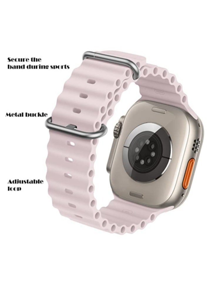 ELTRAZONE Sport New Silicone Band Compatible with Apple Watch Ultra Ocean 42/44/45/49mm Strap for iWatch Series Ultra 8 7 6 5 SE - Image 3