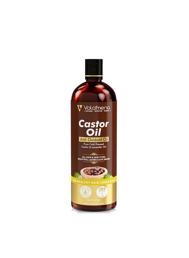 VOLAMENA WITH DEVICE Cold Pressed Castor Oil For Healthy Skin Hair And Nails 200 Ml - Image 1