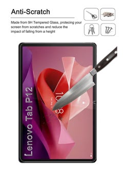 NAFCO Lenovo Tab P12-12.7 inch Tempered Glass Screen Protector – High Transparency, Delicate Touch, Anti-Explosion, Smooth Arc Edges, Easy Installation, Screen Protector forLenovo Tab P12-12.7 inch  - Image 2