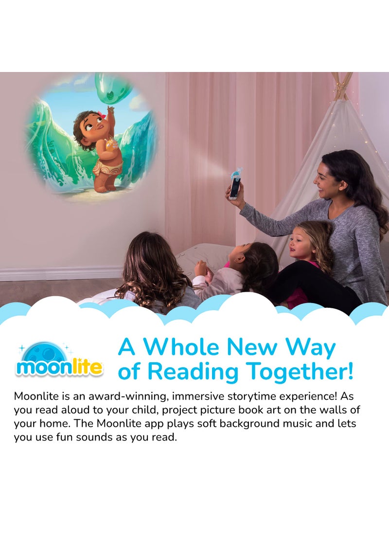 Moonlite Moonlite Storytime Moana Storybook Reel, A Magical Way to Read Together, Digital Story for Projector, Fun Sound Effects, Learning Gifts for Kids Ages 1 Year and Up  - Image 3