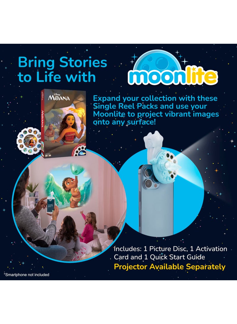 Moonlite Moonlite Storytime Moana Storybook Reel, A Magical Way to Read Together, Digital Story for Projector, Fun Sound Effects, Learning Gifts for Kids Ages 1 Year and Up  - Image 2