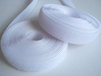 SAI Balaji 25 Meters Each Regular Hook Tape and Regular Loop Tape_20 MM_White Color ASECL - Image 1