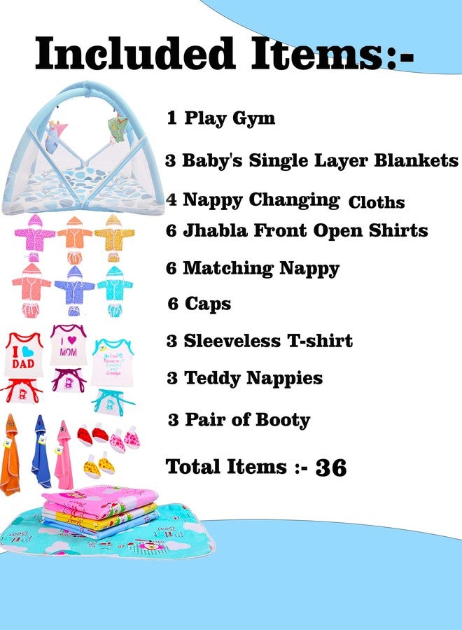 Toddylon All in One Daily Essential in One Pack 36 in 1 New Born Baby Products Gift Packs | Hospital Kit Combo | Infants Boys Girls | Perfect for Newborns | Ideal for 0–6 Months (Blue) - Image 3