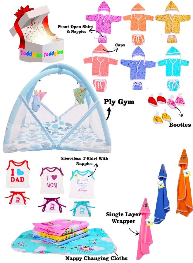 Toddylon All in One Daily Essential in One Pack 36 in 1 New Born Baby Products Gift Packs | Hospital Kit Combo | Infants Boys Girls | Perfect for Newborns | Ideal for 0–6 Months (Blue) - Image 2