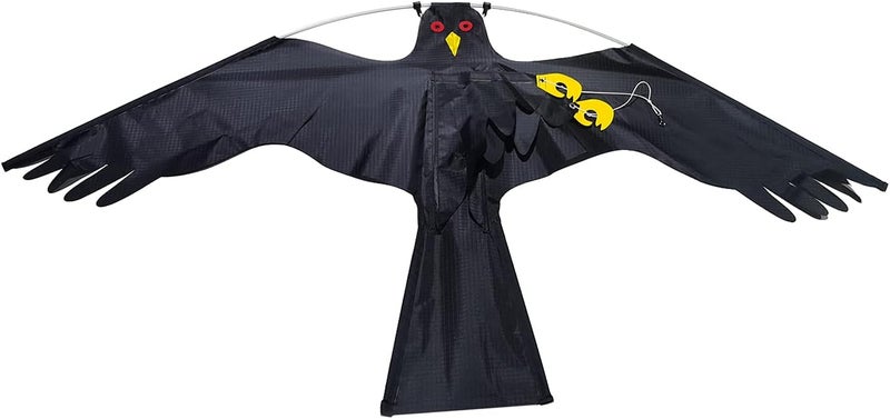 كلاراكو طائرة ورقية كبيرة تشبه الحياة، طاردة للطيور، طُعم للحمام، مكافحة للآفات والأعشاب الضارة، باللون الأسود - Image 3