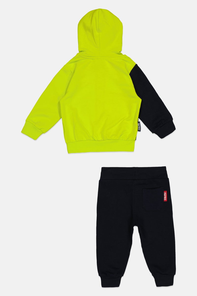guru G99 By Guru Toddlers Boy 2 Pieces Brand Logo Hoodie With Bottom Set, Multicolor - Image 3