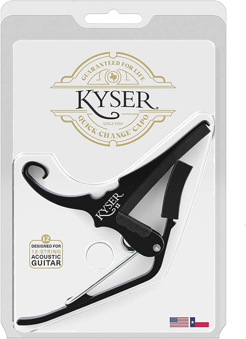 Kyser Quick-Change Guitar Capo for 12-String Guitars, Black, KG12B - Image 5