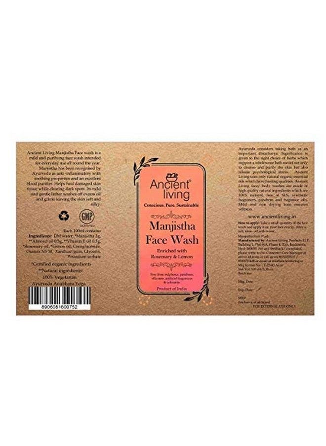 Ancient Living Manjistha Face Wash Purifying Face Cleanser For All Skin Types 100 Ml  - Image 3