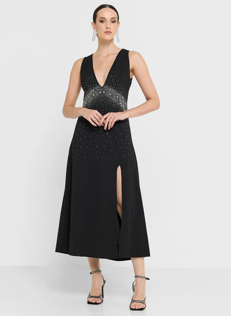 Ella Limited Edition Halter Neck Embellished Dress