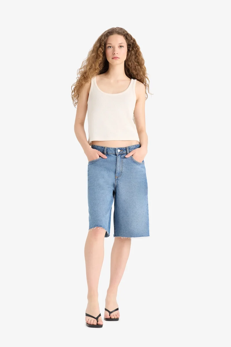 ديفاكتو Loose Fit Knitwear Look Tank Top