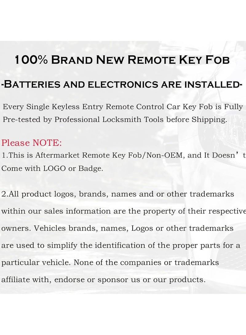 TLAXCA Pack of 2 Remote Key Fob FOBIK Replacement Fits for Dodge Challenger 2008 2009 2010 2011 2012 2013 2014 Charger 2009-2013 Durango 2009-2013 Chrysler 300 IYZ-C01C Keyless Entry Remote Start Control 433MHZ - Image 5