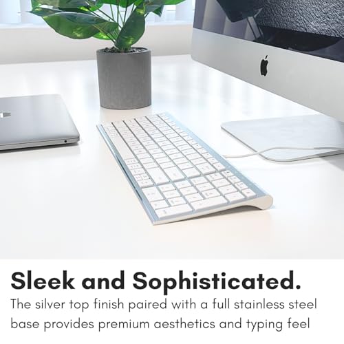 Macally Wired Keyboard for Mac, Compatible Apple Keyboard with Numeric Keypad - Slim, Space-Saving Design for, MacBook Pro/Air Laptop, iMac Replacement - Image 4