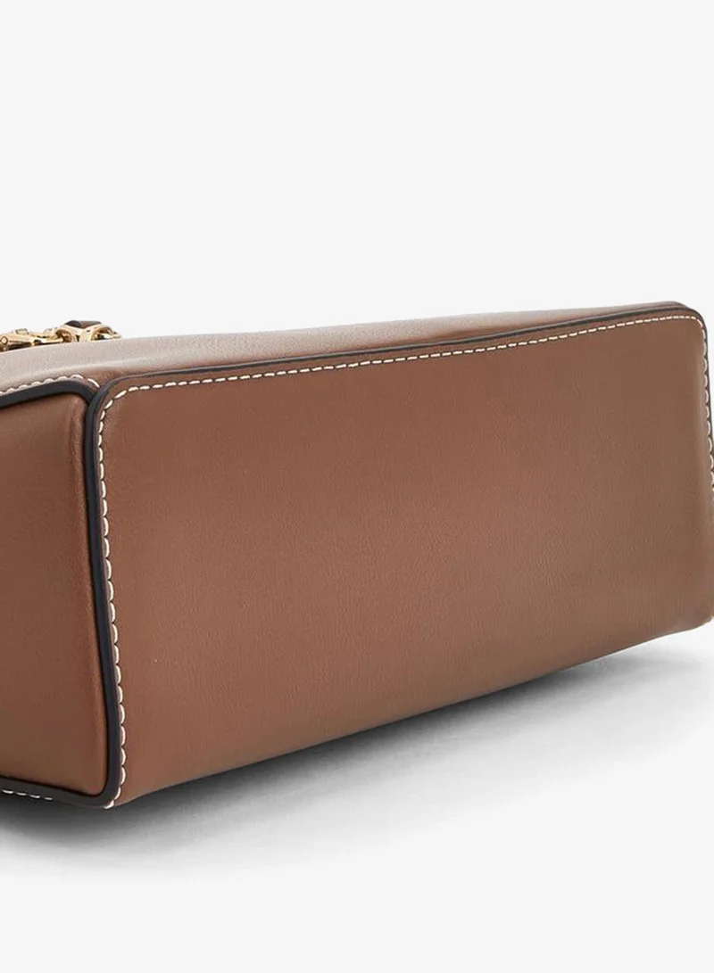 Celeste TAN Solid Crossbody Bag With Scarf Detail for Women | Best Price UAE