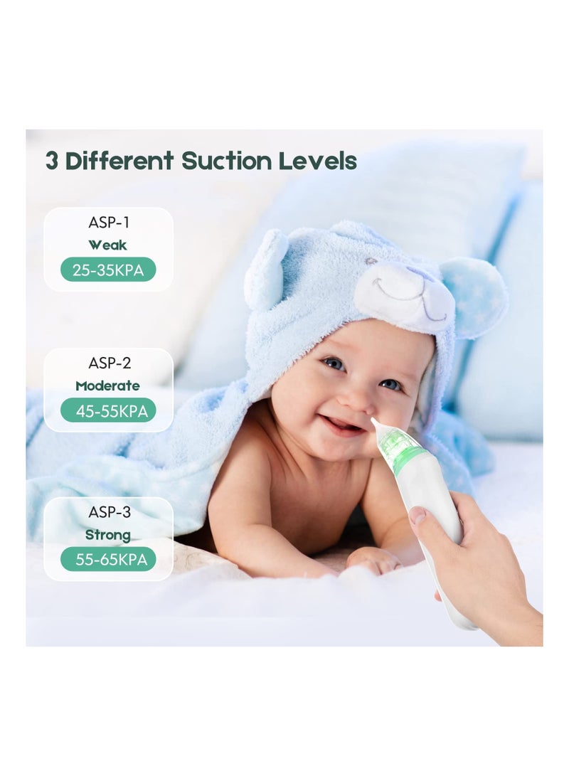 Electric Nasal Aspirator for Baby - Baby Nose Cleaner, Snot Cleaner for Babies Toddlers Infants Newborns Kids with 3 Suction Levels & Music & Light, Automatic Booger Mucus Cleaner Machine - Image 2
