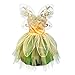 DJDLPARTY Fairy Costume Dress for Girls Green Princess Flower Girl Dress Tutu Dress with Headband and Wings Gold 56 Years - Image 4