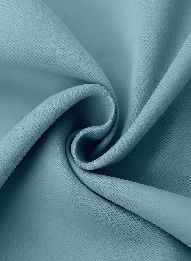 BGment ستائر تعتيم BGment ذات جيب للعمود وحلقات خلفية لغرفة النوم - ستائر معزولة حرارياً لتعتيم الغرفة لغرفة المعيشة، لوحتان من ستائر النوافذ (42 × 63 بوصة، رمادي مزرق) - Image 4