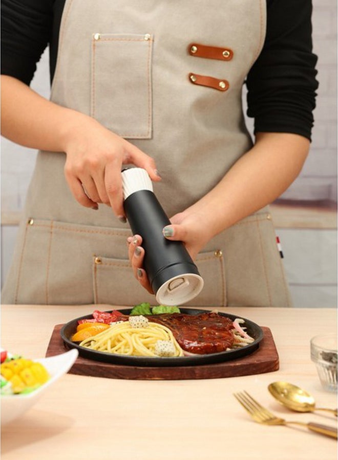 Elemental Kitchen High Quality Easy Grip Salt and Pepper Grinder Jar Coal 7 Inch 897120A201897120A2 - Image 3