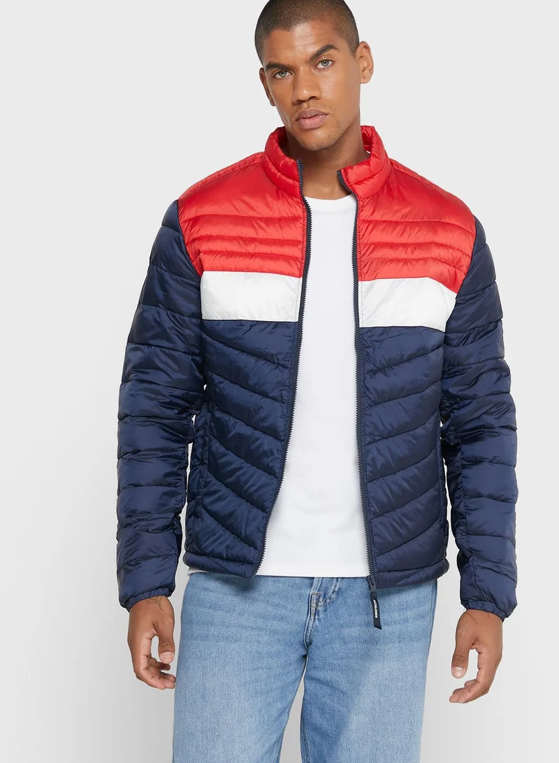 JACK & JONES Colour Block Puffer Jacket