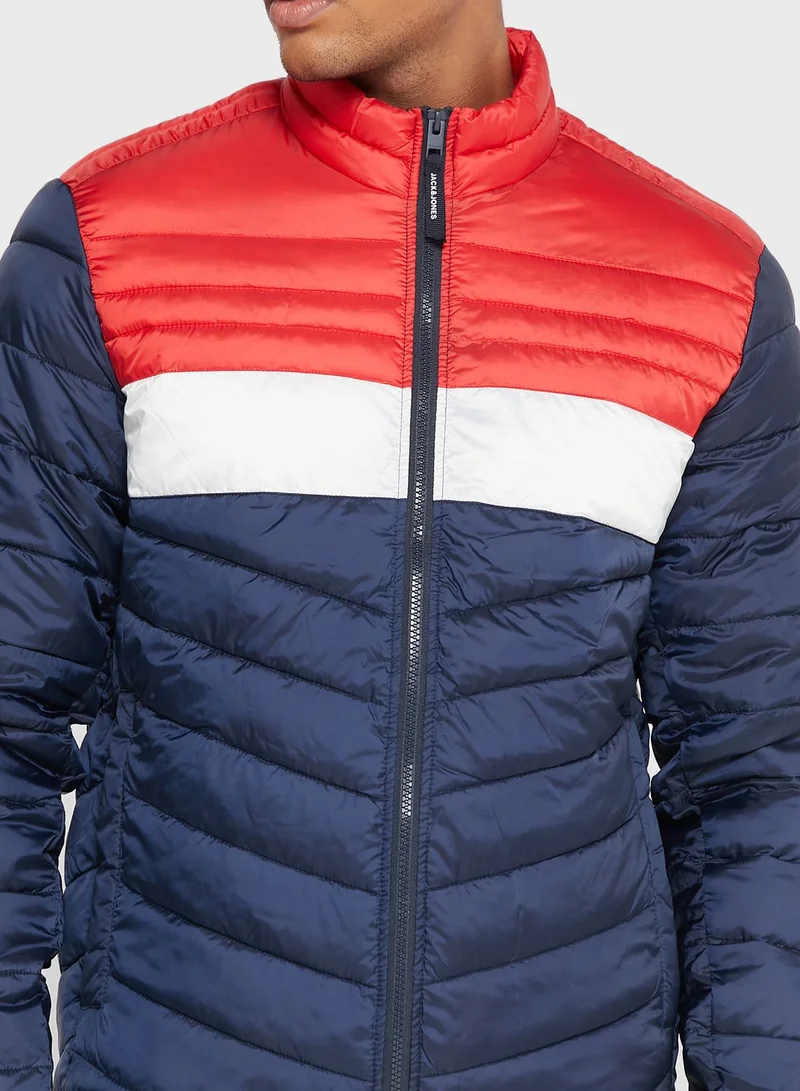 JACK & JONES Colour Block Puffer Jacket