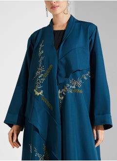 hayas closet V-Neck Embellished Flared Sleeve Abaya  - Image 3
