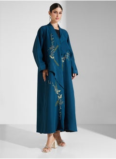 hayas closet V-Neck Embellished Flared Sleeve Abaya  - Image 5