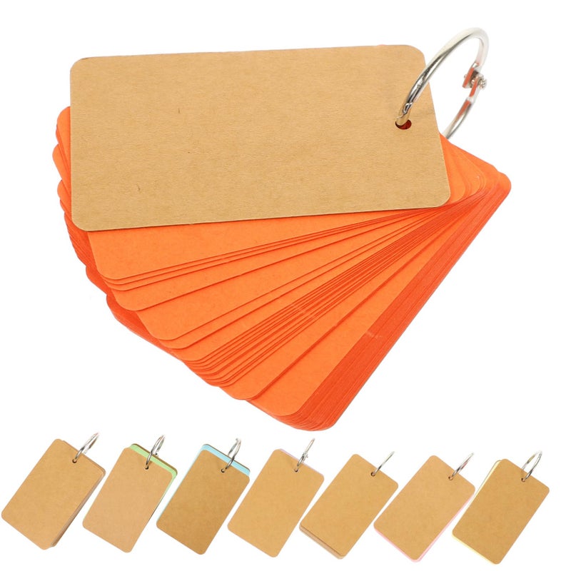 8Pcs Brown Cardstock Index Flash Cards For Study Organization Home Office Travel - Image 2