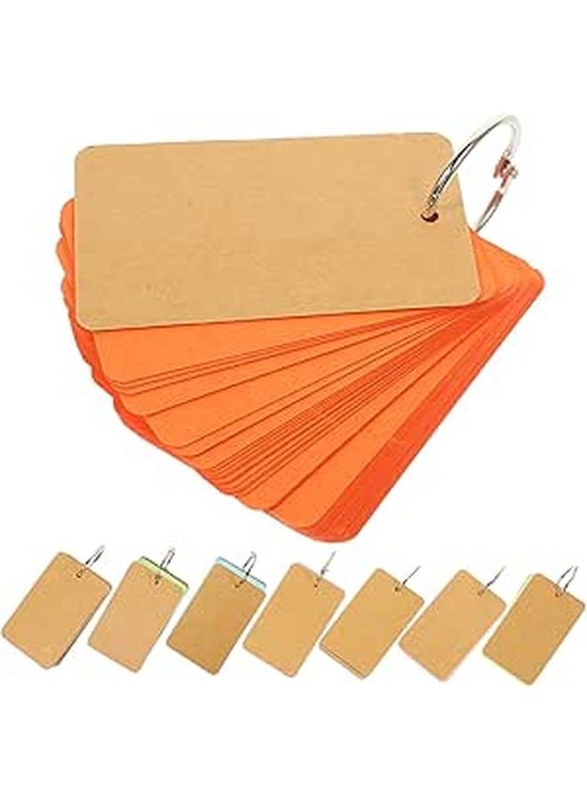8Pcs Brown Cardstock Index Flash Cards For Study Organization Home Office Travel - Image 1