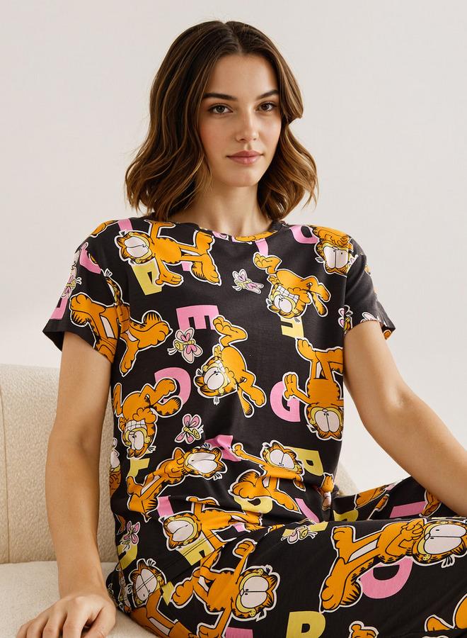 سبلاش فيڤ طقم بيجامة بطبعات غارفيلد شاملة - Image 3