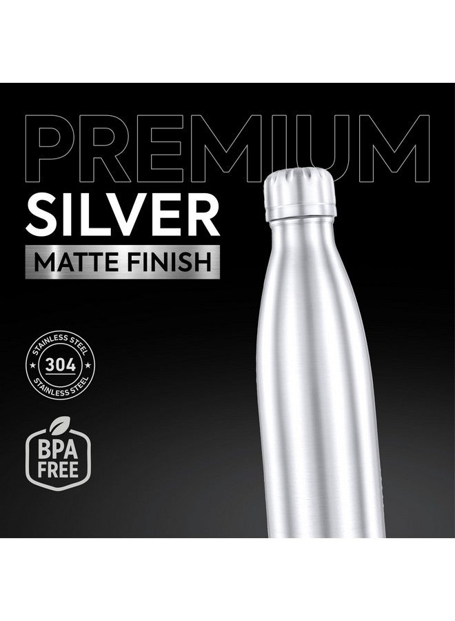 PEXPO Electro Hot & Cold ISI Certified Flask | Stainless Steel Water Bottle - 500ml Silver, Pack of 2 | Thermoflask | Office Bottle | Workout | Travelling | Home | Adults & Kids - Image 3