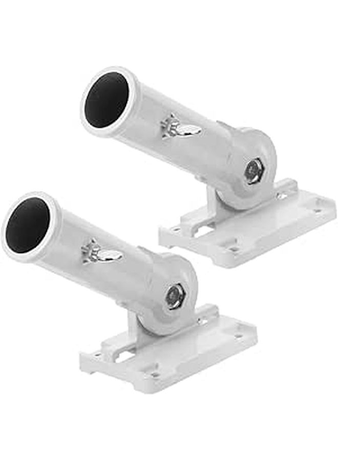 Stainless Steel Flag Pole Holder Wall Mount Bracket Adjustable 2 Pack - Image 1