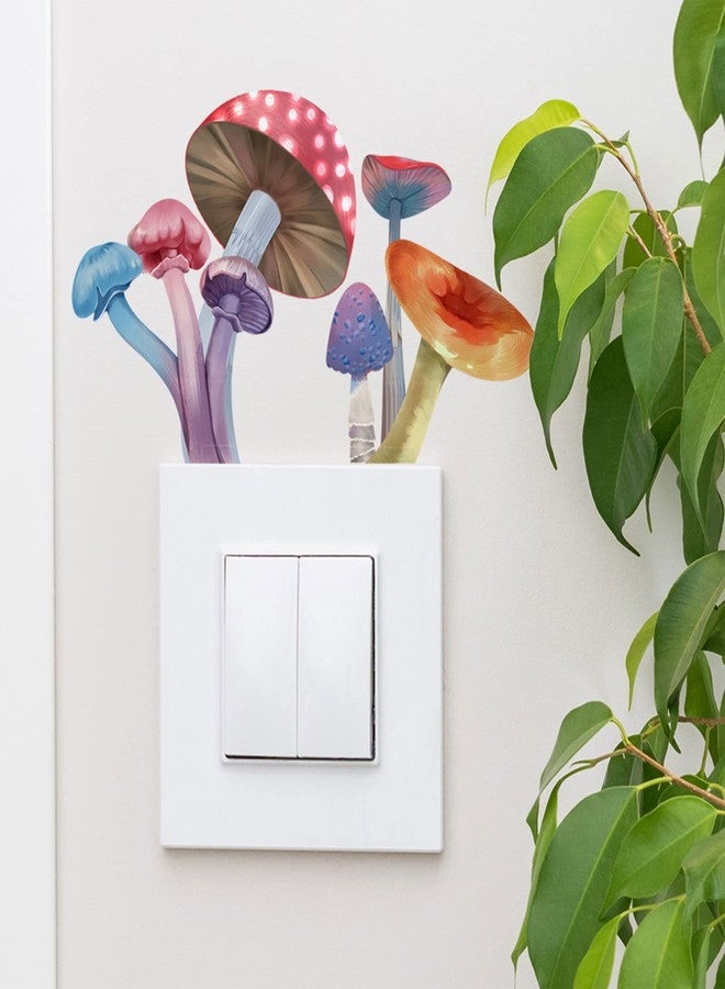Khakho Mushroom Wall Stickers, Light Switch Decor Decals,Switch Stickers,Mushrooms Glowing Wall Decals, Luminous Wall Decor for Bedroom Living Room Nursery Home Decorations (Mushroom) - Image 4