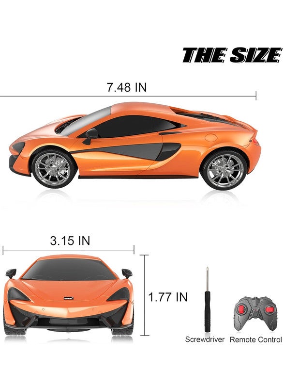 gearbox Kool Speed 1:24 R/C Mclaren 570S Remote Control Sports Car Toys For Kids  3 Years+ (Orange) - Image 4