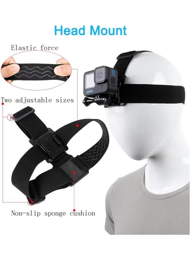Generic 7-in-1 Accessories Set for GoPro Hero 13/12/11/10/9/8/7/6/5/4, Quick Release Chest Mount + Head Strap + Phone Holder Kit, Compatible with iPhone, Samsung, DJI Action, Insta360, AKASO, SJCAM & Action Cameras for POV & Vlog  - Image 5