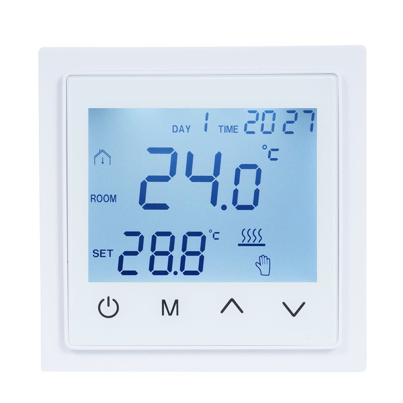 Intelligent Digital Display Thermostat 16A Floor Heating Temperature Controller with LED Touch Screen NTC Temperature Sensor Temperature Switching 85-265V Electric Heating Control - Image 1