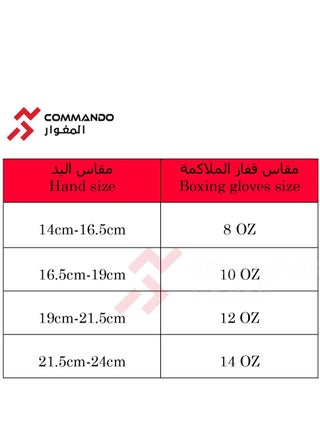 قفازات ملاكمة كوماندو باللون الأسود – جميع المقاسات، جلد صناعي فاخر - view 4