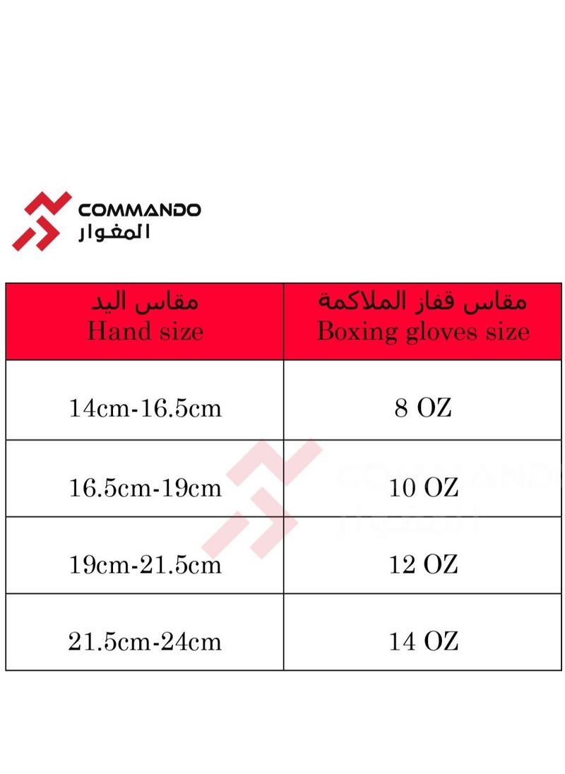 COMMANDO - Boxing Gloves Black Color All Sizes - Image 1