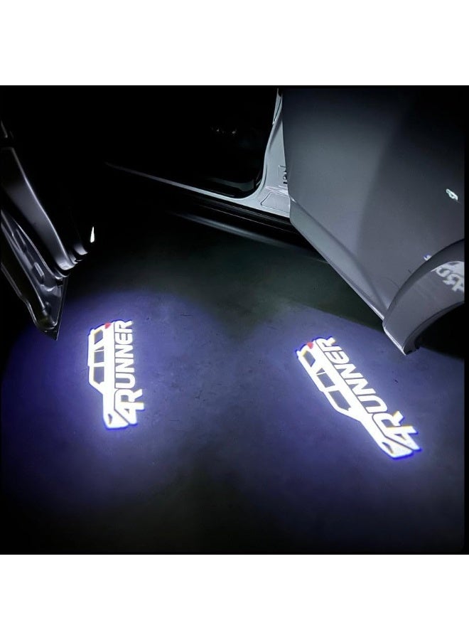 Vierex Fit For Toyota 4Runner Door Logo Light 4Runner Led Door Welcome Light 4Runner Accessories Plug and play Super Bright No Fade Special Custom Design Logo 2pc  - Image 2