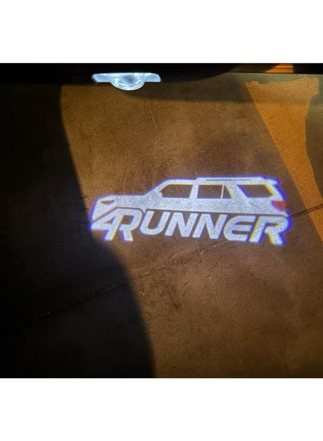 Vierex Fit For Toyota 4Runner Door Logo Light 4Runner Led Door Welcome Light 4Runner Accessories Plug and play Super Bright No Fade Special Custom Design Logo 2pc  - Image 3