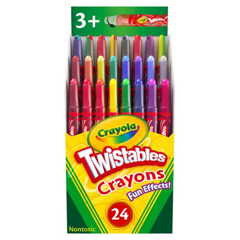 Crayola Twistables Crayons for Kids (24ct) No Sharpen Toddler Coloring Supplies, Less Mess, Stocking Stuffer & Holiday Gifts for Boys & Girls, Ages 3, 4, 5 - Image 1