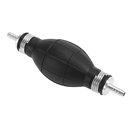 X AUTOHAUX 2 قطع 6 مم 1/4" مصباح تحضير الوقود المطاطي لنقل الوقود بالفراغ باللون الأسود للسيارة والقوارب البحرية - Image 4