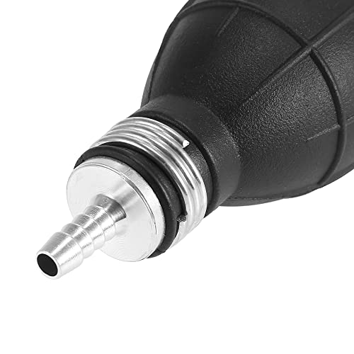 X AUTOHAUX 2 قطع 6 مم 1/4" مصباح تحضير الوقود المطاطي لنقل الوقود بالفراغ باللون الأسود للسيارة والقوارب البحرية - Image 5