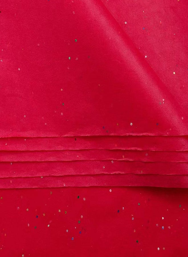 FAYADA ورق تغليف هدايا لامع كبير الحجم من فايادا، 20 ورقة من ورق التغليف اللامع بالجملة للهالوين، الكريسماس، عيد الحب، أكياس الهدايا، 20 × 26 بوصة (أحمر) - Image 1