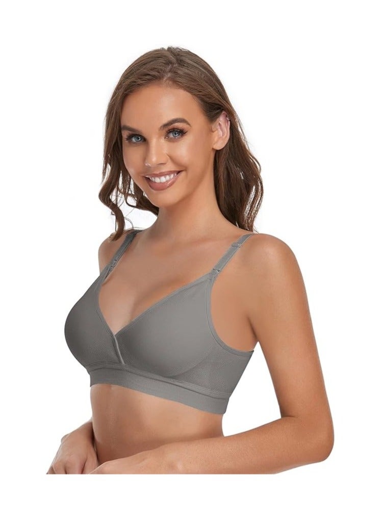 Wireless Nursing Bras for Breastfeeding 3 Pack Maternity Bras for Pregnancy Supportive for Women with Extra Extenders - Image 3