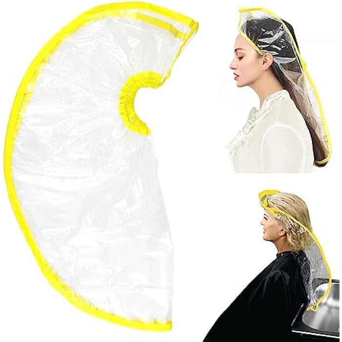 FERCAISH Hair Funnel for Upright Shampooing, Foldable Funnel Rinse Shampoo Washing Tool for Home Salon Hair Shampoo Washing Rinse Cape Accessory (Yellow) - Image 1